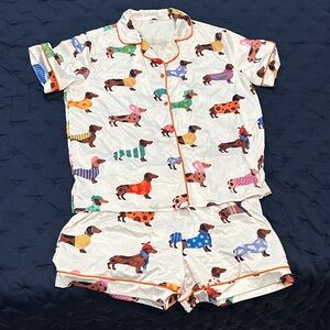Dachshund shorts pajamas